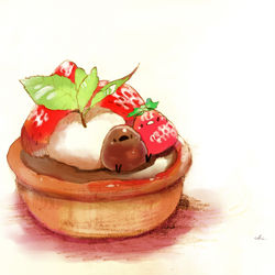 This is a pixiv picture whose title is いちごチョコタルトレット.