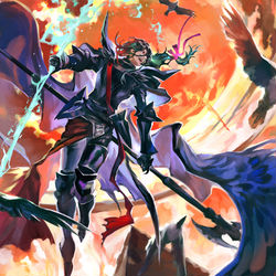 This is a pixiv picture whose title is 【PFLS】黒衣纏う暁クロード・バルバートル.
