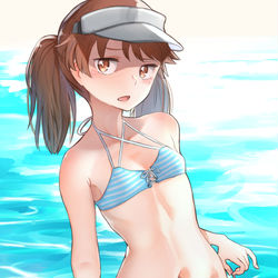 This is a pixiv picture whose title is 大艦虚乳主義.