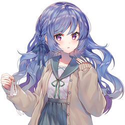 This is a pixiv picture whose title is 女子高生化診断.