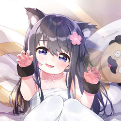 This is a pixiv picture whose title is ネコミミ天使な花ちゃんと撮影会🌸.