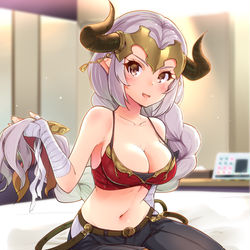 This is a pixiv picture whose title is アリーザちゃんと夜の修行.