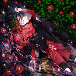 This is a pixiv picture whose title is 椿.