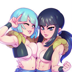 This is a pixiv picture whose title is Bulma & Chi-Chi.