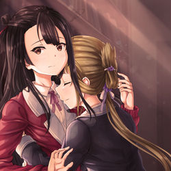 This is a pixiv picture whose title is Wakaba x Chikage: Library.