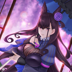 This is a pixiv picture whose title is 紫式部.