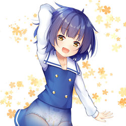 This is a pixiv picture whose title is スカート透けおむつマヤちゃん.