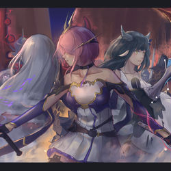 This is a pixiv picture whose title is 【PFLS】一緒に戦う!.