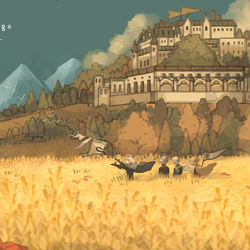 This is a pixiv picture whose title is 【PFLS】送行【エルダーグラン】.