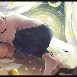 This is a pixiv picture whose title is ナイティナイト／まふまふ.