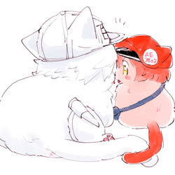 This is a pixiv picture whose title is 白赤ﾆｬﾝ②.