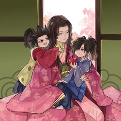 This is a pixiv picture whose title is 親子.