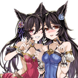This is a pixiv picture whose title is 仲良し姉妹.