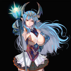 This is a pixiv picture whose title is 魔王様にひれ伏しなさい.
