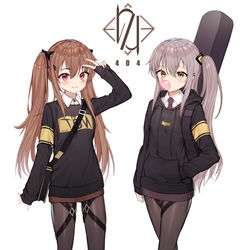 This is a pixiv picture whose title is UMP45 UMP9 私服.