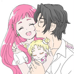This is a pixiv picture whose title is HUGプリログ.