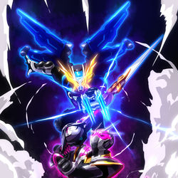 This is a pixiv picture whose title is 魔王と救世主.