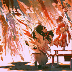 This is a pixiv picture whose title is 大雨.