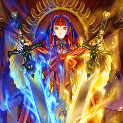This is a pixiv picture whose title is ファイアーエムブレムサイファ / 聖帝と称えられし者 サナキ.