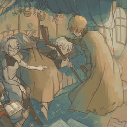 This is a pixiv picture whose title is 【PFLS】自責【エルダーグラン】.