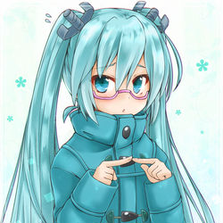 This is a pixiv picture whose title is もじもじみらい.