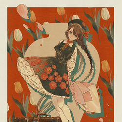This is a pixiv picture whose title is 春旅丹杏.
