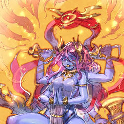 This is a pixiv picture whose title is 名無しの神.