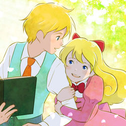 This is a pixiv picture whose title is 陽だまりの庭で.