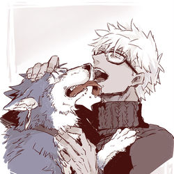 This is a pixiv picture whose title is 飼い主シリーズログ①.
