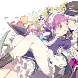 This is a pixiv picture whose title is めあちゃんとあくあちゃんチャンネル登録者数五万人おめでとう！.