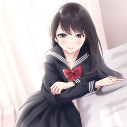 This is a pixiv picture whose title is 先輩の部屋.