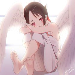 This is a pixiv picture whose title is 天使かぐや様.