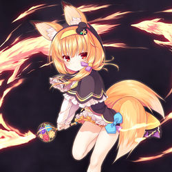 This is a pixiv picture whose title is キツネノボタン.