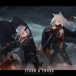 This is a pixiv picture whose title is 【PFLS】STORM & SWORD.