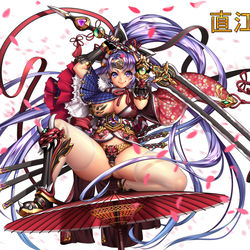 This is a pixiv picture whose title is 直江兼続 (Naoe Kanetsugu).
