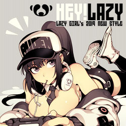 This is a pixiv picture whose title is 「HEY! LAZY」.
