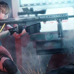 This is a pixiv picture whose title is "Shock Wave".