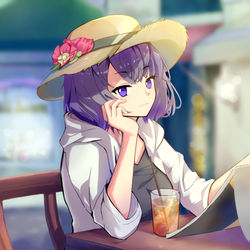 This is a pixiv picture whose title is 北斎ちゃん.