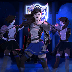 This is a pixiv picture whose title is 青い嵐.