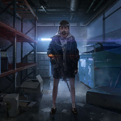 This is a pixiv picture whose title is 国土战略部女高中生.