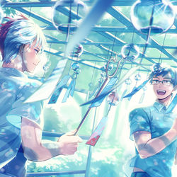 This is a pixiv picture whose title is 風鈴の庭.