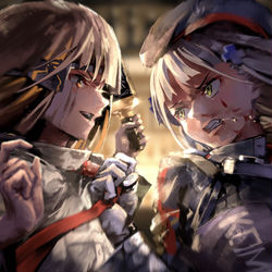 This is a pixiv picture whose title is DO NOT Sell Liqour To HK416!!.