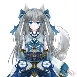 This is a pixiv picture whose title is Vtuber狐狐音の前、Live2D+Facerig用.