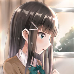 This is a pixiv picture whose title is 横顔.