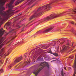 This is a pixiv picture whose title is 爆炎の支配者.
