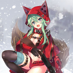 This is a pixiv picture whose title is 狼狩りの赤頭巾.