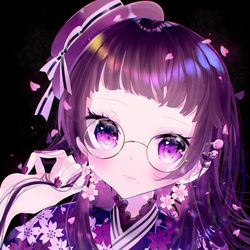 This is a pixiv picture whose title is 夜桜レトロ少女.