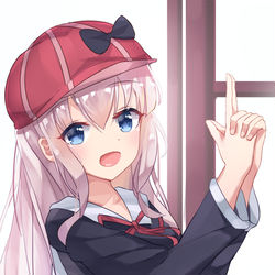 This is a pixiv picture whose title is かぐや様は告らせたい_藤原千花.