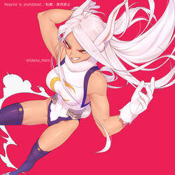This is a pixiv picture whose title is 初描きミルコさん🐰.