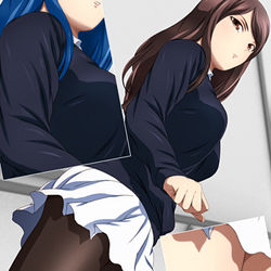 This is a pixiv picture whose title is 脚の綺麗な女の子 艶 カラーバリエーション 南瀬早希.